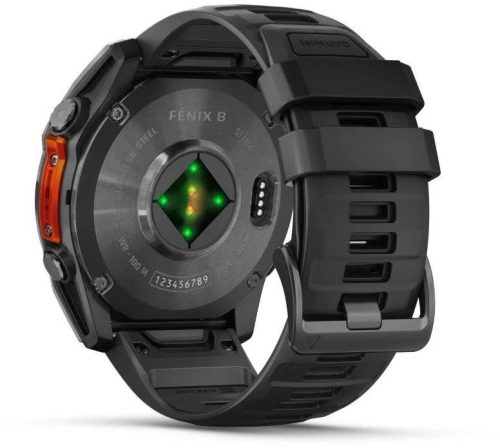 Garmin Fenix 8 Amoled okosóra 51mm - Sötét Szürke/Fekete (010-02905-00) (010-02905-00)