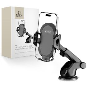   Tech-Protect V1 autós telefontartó, tapadókorongos, fekete