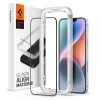 Spigen AlignMaster Glass Fc kijelzővédő üveg – iPhone 13 / 13 Pro / 14 / 16e / 17e, fekete keret, 1 db