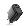 Tech-Protect C20W hálózati töltő, 20 W PD, 1× USB-C + 1× USB-A, fekete