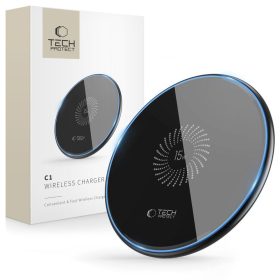 Tech-Protect Qi15W-C1 töltőpad, 15 W, Qi, fekete