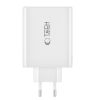 Tech-Protect NC100W GaN hálózati töltő, 100 W PD, 3× USB-C + 1× USB-A, fekete