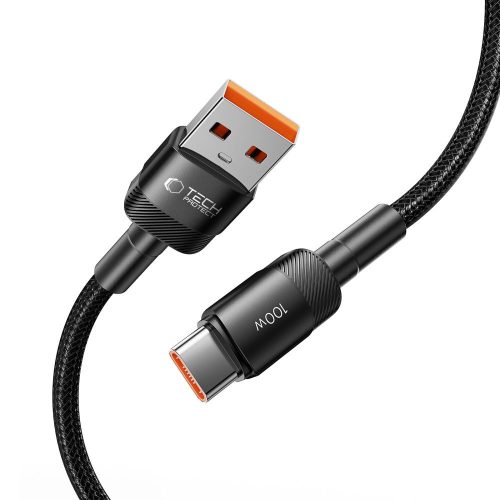 Tech-Protect UltraBoost Evo USB-C–USB-C töltőkábel, 100 W, 1 m, fekete