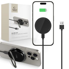   Tech-Protect Qi15W-A33 mágneses töltőállvány, 15 W, MagSafe, fekete