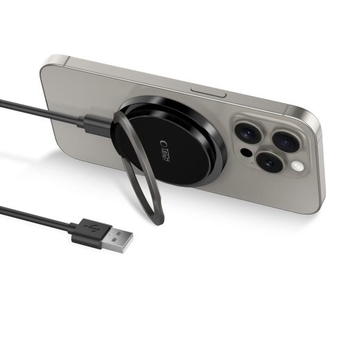 Tech-Protect Qi15W-A33 mágneses töltőállvány, 15 W, MagSafe, fekete