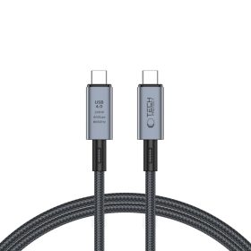   Tech-Protect UltraBoost Max USB4 USB-C–USB-C töltőkábel, 240 W, 1 m, szürke