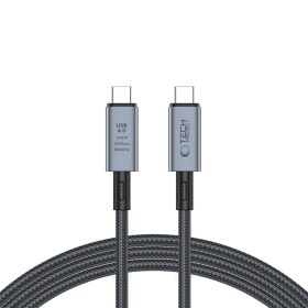   Tech-Protect UltraBoost Max USB4 USB-C–USB-C töltőkábel, 240 W, 2 m, szürke