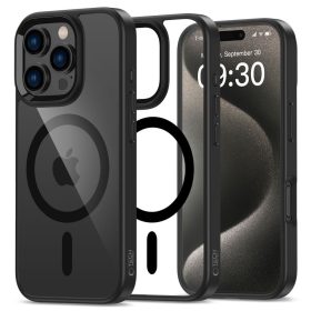   Tech-Protect MagMat MagSafe tok – iPhone 16 Pro, fekete / átlátszó