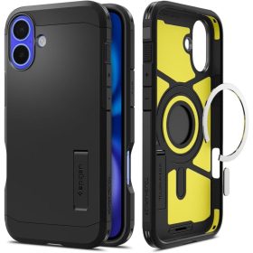 Spigen Tough Armor MagSafe tok – iPhone 16, fekete
