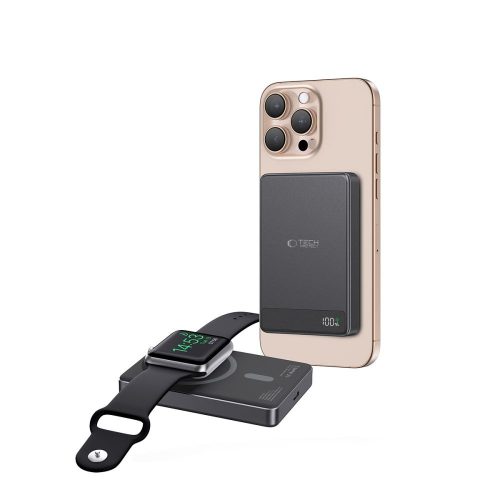 Tech-Protect PB33 LifeMag MagSafe powerbank  5 000 mAh, 15 W vezeték nélküli töltés, fekete