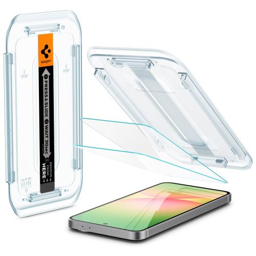 Spigen Glas.tR EZ Fit kijelzővédő üveg – Samsung Galaxy A56 5G / S24 FE, átlátszó, 2 db