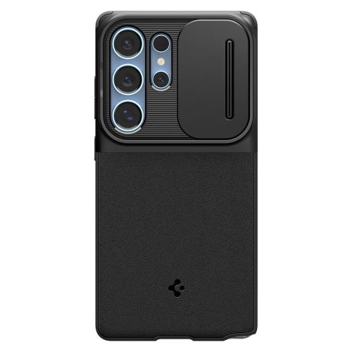 Spigen Optik Armor tok – Samsung Galaxy S25 Ultra, fekete
