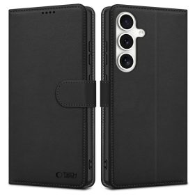 Tech-Protect Wallet tok – Samsung Galaxy S25, fekete