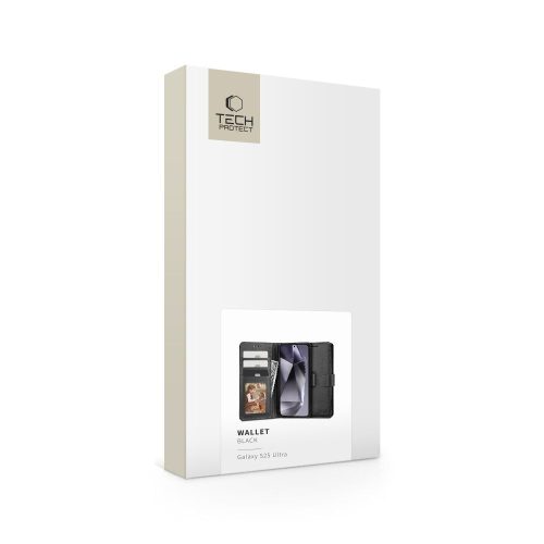 Tech-Protect Wallet tok – Samsung Galaxy S25 Ultra, fekete