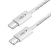 Tech-Protect UltraBoost Lite USB-C–USB-C töltőkábel, 60 W, 2 m, fehér