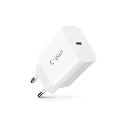 Tech-Protect NC20W hálózati töltő, 20 W PD, 1× USB-C, fehér