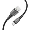 Tech-Protect UltraBoost DNA USB-A–USB-C töltőkábel, 15 W, 1 m, szürke