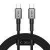 Tech-Protect UltraBoost DNA USB-C–USB-C töltőkábel, 100 W, 2 m, szürke
