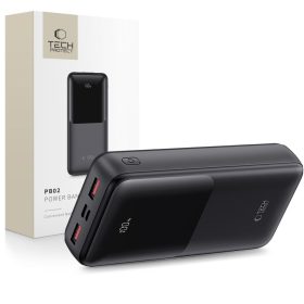 Tech-Protect PB02 powerbank  20 000 mAh, USB-C 20 W, fekete