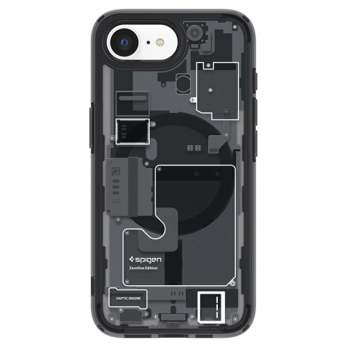 Spigen Ultra Hybrid MagSafe tok – iPhone 16e / 17e, fekete, zero one mintás