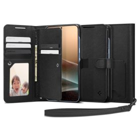 Spigen Wallet S tok – Samsung Galaxy S25+, fekete