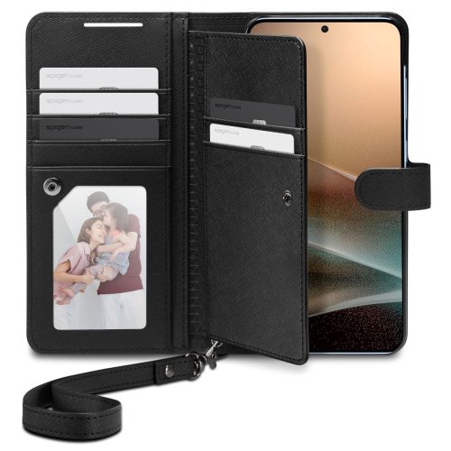 Spigen Wallet S tok – Samsung Galaxy S25+, fekete