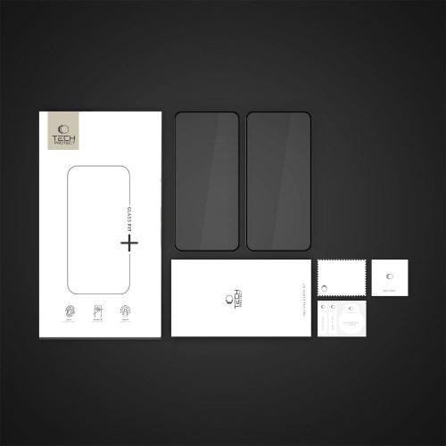 Tech-Protect Glass Fit+ kijelzővédő üveg – Samsung Galaxy A36 / A56 / S24 FE 5G, fekete keret, 2 db