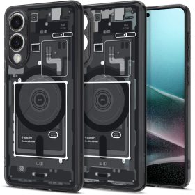   Spigen Ultra Hybrid MagSafe tok – Samsung Galaxy S25 Edge, fekete, zero one mintás