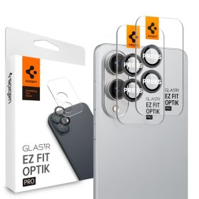   Spigen Optik Pro Glas.tR EZ Fit kameravédő üveg – Samsung Galaxy S25 Edge, fekete, 2 készlet