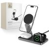 Tech-Protect Qi15W-A47 3 az 1-ben mágneses töltőállvány, 15 W, MagSafe, fekete