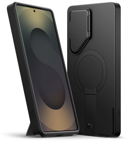 Tech-Protect Kevlar Aura MagSafe tok – Samsung Galaxy S25 Ultra, fekete / narancssárga