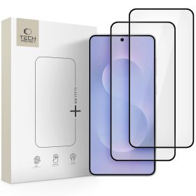   Tech-Protect Glass Fit+ kijelzővédő üveg – Samsung Galaxy S25 Edge, fekete keret, 2 db