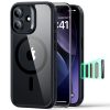 ESR Classic Hybrid MagSafe CC tok – iPhone 17, átlátszó / fekete, 1 db üveggel