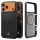 Spigen Enzo Aramid T MagSafe CC tok – iPhone 17 Pro Max / 18 Pro Max, fekete / ezüst