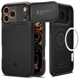   Spigen Optik Armor MagSafe tok – iPhone 17 Pro Max / 18 Pro Max, fekete