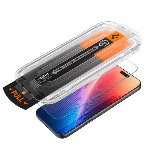 Spigen Glas.tR EZ Fit Pro AC kijelzővédő üveg – iPhone 16 Pro Max / 17 Pro Max / 18 Pro Max, átlátszó, 1 db