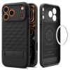 Spigen Parallax S MagSafe tok – iPhone 17 Pro / 18 Pro, matt fekete