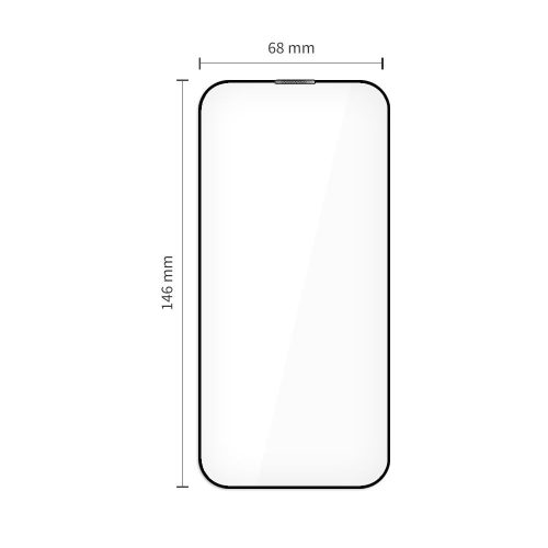 Tech-Protect Quick Set+ kijelzővédő üveg – iPhone 17, fekete keret, 2 db