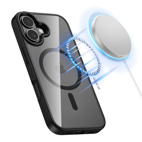 Tech-Protect MagMat MagSafe tok – iPhone 17, fekete / átlátszó