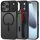 Tech-Protect MagMat XT MagSafe tok – iPhone 17 Pro Max, matt fekete, 4 gombborítás-készlettel