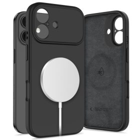   Tech-Protect Silicone MagSafe tok Apple iPhone 17 készülékhez, fekete