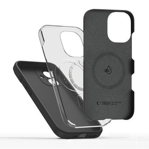 Tech-Protect Silicone MagSafe tok Apple iPhone 17 készülékhez, fekete