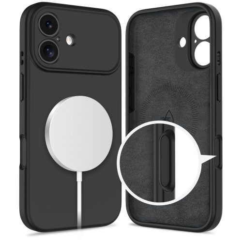 Tech-Protect Silicone MagSafe tok Apple iPhone 17 készülékhez, fekete
