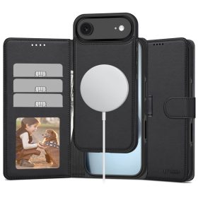 Tech-Protect Wallet MagSafe tok – iPhone Air, matt fekete
