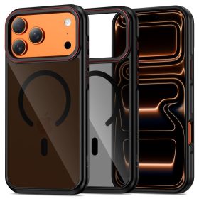  Tech-Protect MagHybrid MagSafe tok – iPhone 17 Pro Max / 18 Pro Max, fekete / piros