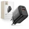 Tech-Protect NCA30 hálózati töltő, 30 W PD, 1× USB-C + 1× USB-A, fekete