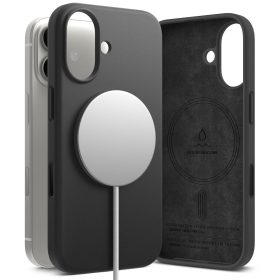 Ringke Silicone Magnetic MagSafe tok – iPhone 17, fekete