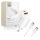 Tech-Protect NCA30 hálózati töltő, 30 W PD, 1× USB-C + 1× USB-A, fehér, kábellel