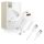 Tech-Protect NCA20 hálózati töltő, 20 W PD, 1× USB-C + 1× USB-A, fehér, kábellel