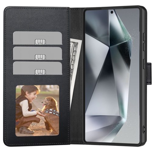 Tech-Protect Wallet tok – Samsung Galaxy S25 FE, fekete
